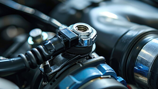 Klopfsensor in einem Motorraum