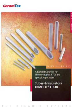 Title of the CeramTec Tubes Insulators DIMULIT C 610 Sheet