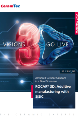 Startseite des Datenblatts zur additiven Fertigung mit Siliziumkarbid