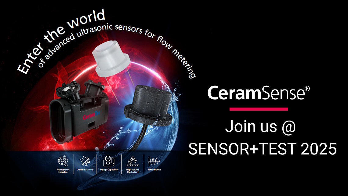 News image of CeramTec's trade fair appearance with CeramSense at Sensor+Test 2025 in Nuremberg