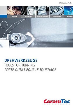 Cover picture of a CeramTec turning tools brochure