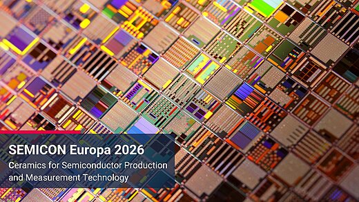 Teaser für den Messeauftritt von CeramTec auf der SEMICON Europa 2026