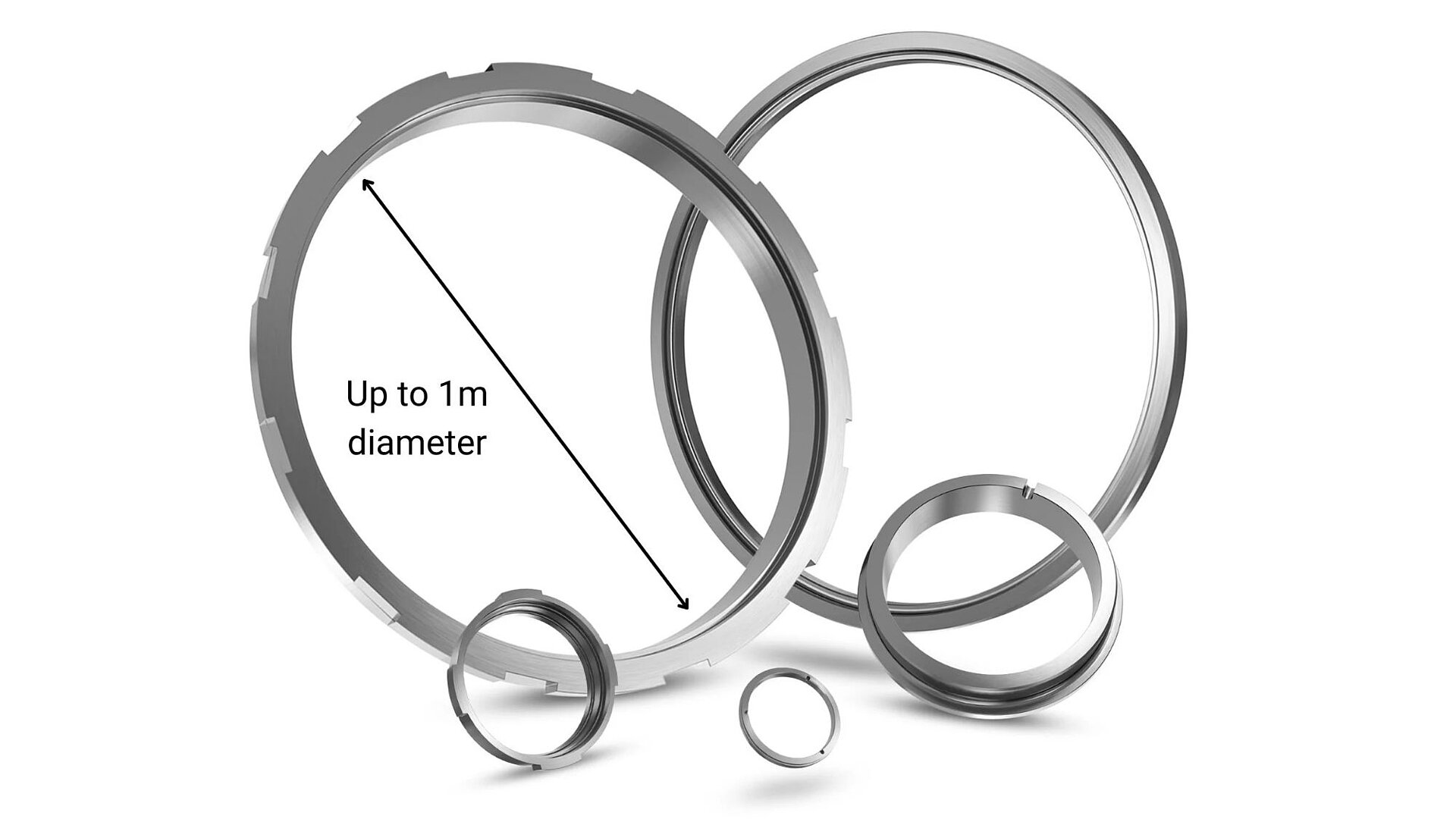 Silver Sealing Rings with up to 1m diameter