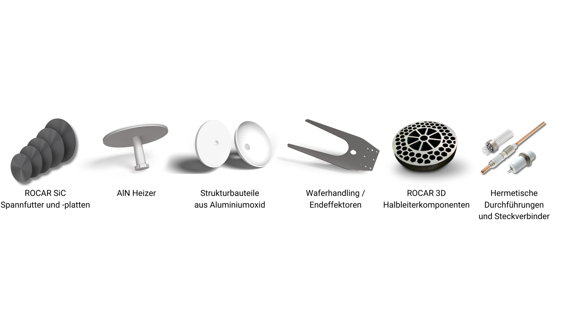 Verschiedene Keramikprodukte für die Halbleiterindustrie