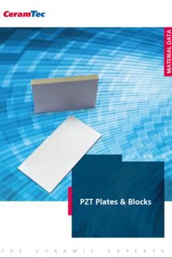 Titelbild der Broschüre für PZT-Platten & Blöcke