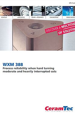 Cover picture of the WXM 388 hard turning brochure