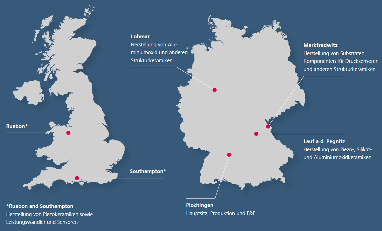 Karte mit den Mess- und Sensortechnik-Standorten