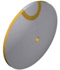 Piezoelectric sphere segment with hole at the apex