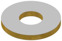 Animation eines piezoelektrischen Standardrings in weißer und gelber Farbe
